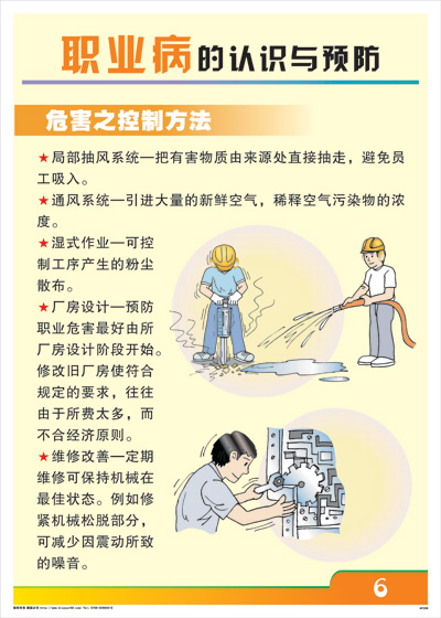 职业病;; 职业病宣传画; 职业病的认识与预防图解海报(bkafd类) 海报