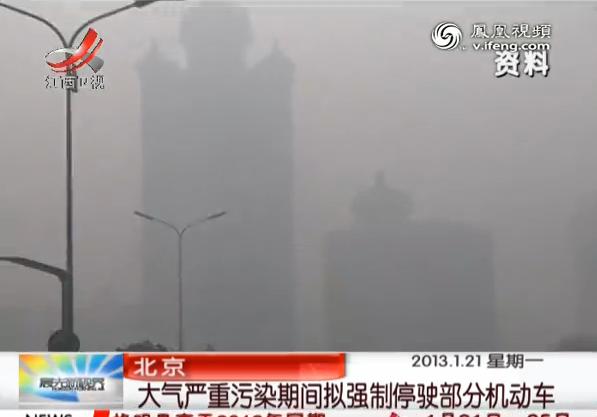 北京拟在大气严重污染期间停驶部分机动车