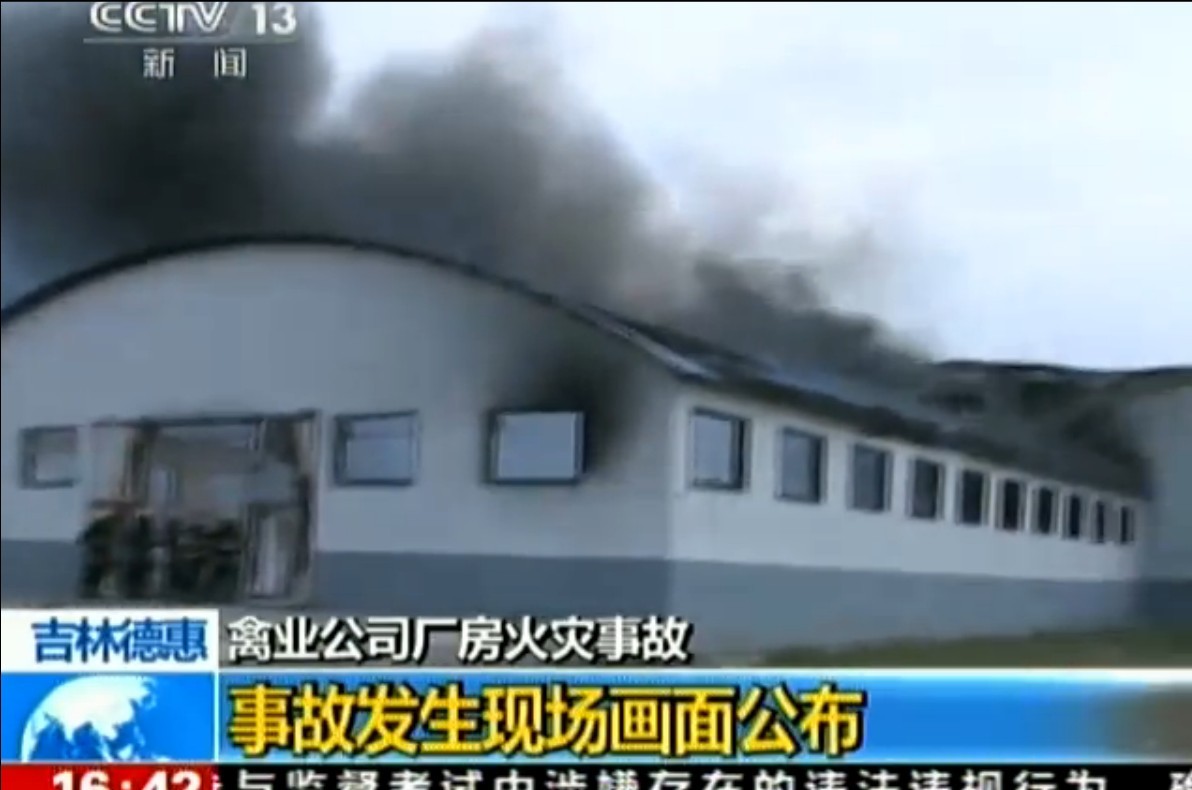 吉林禽业公司厂房火灾事故发生现场画面曝光