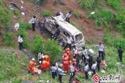 丽江一辆面包车坠入200米山沟 全车9人遇难