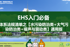 中华人民共和国噪声污染防治法——EHS入门必备体系法规清单