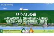 中华人民共和国土壤污染防治法——EHS入门必备体系法规清单