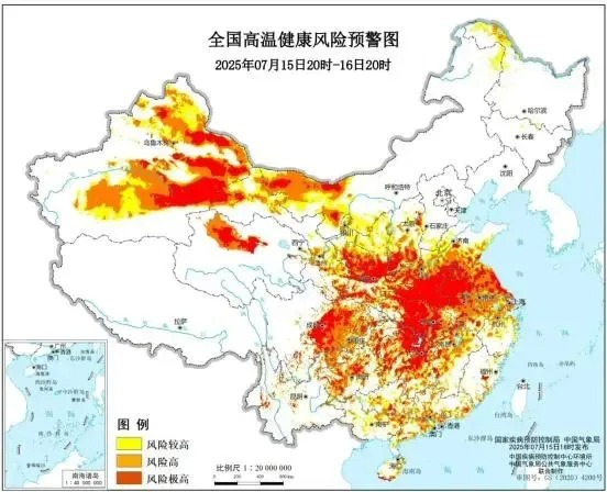 户外作业注意防暑降温！ 高温健康风险预警（2025年第8期）来啦